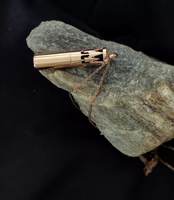 Naszyjnik GAJ 2 Naszyjnik aromaterapeutyczny GAJ różowe złoto, biżuteria zapachowa.